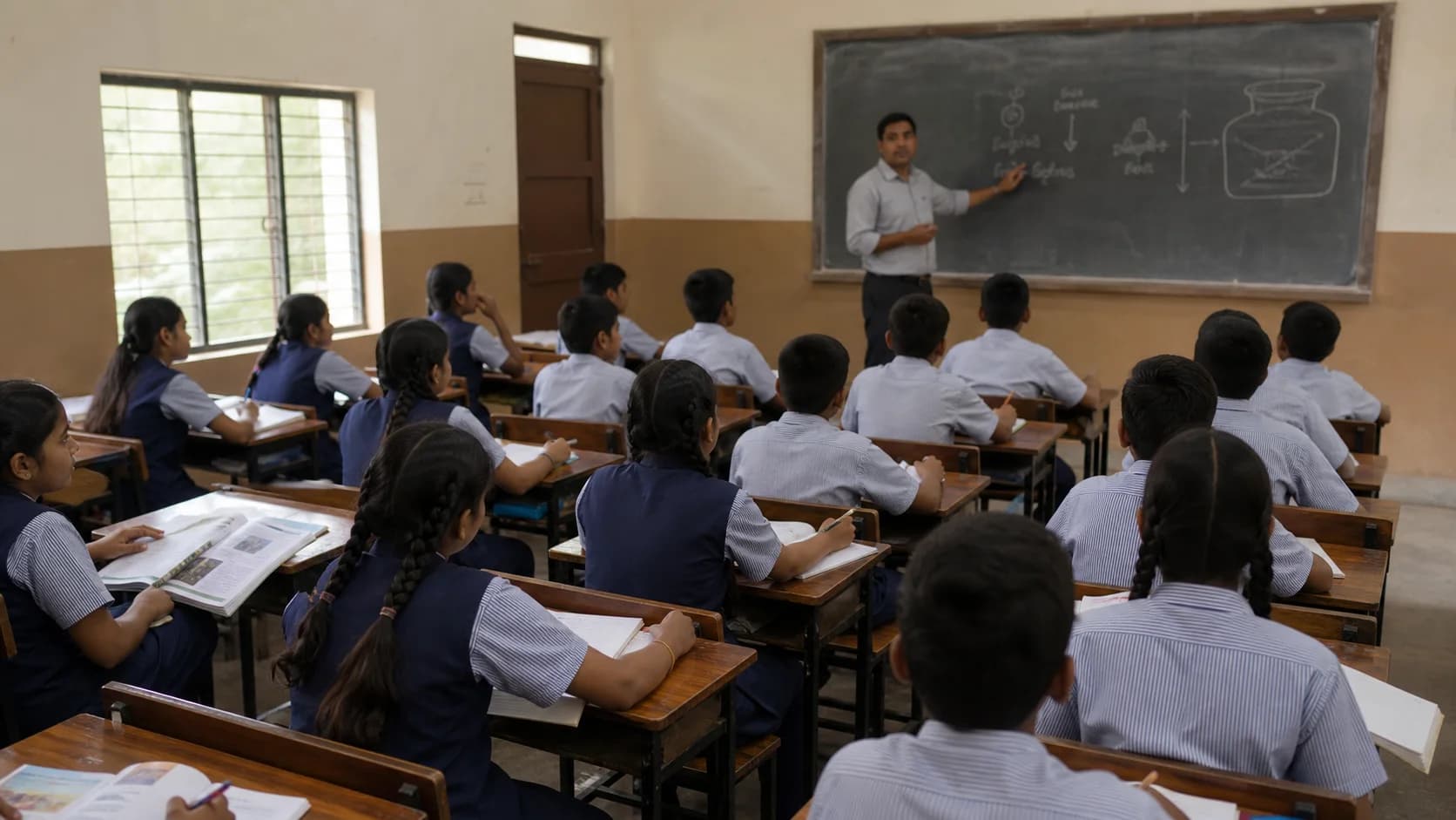 A traditional theory-led classroom