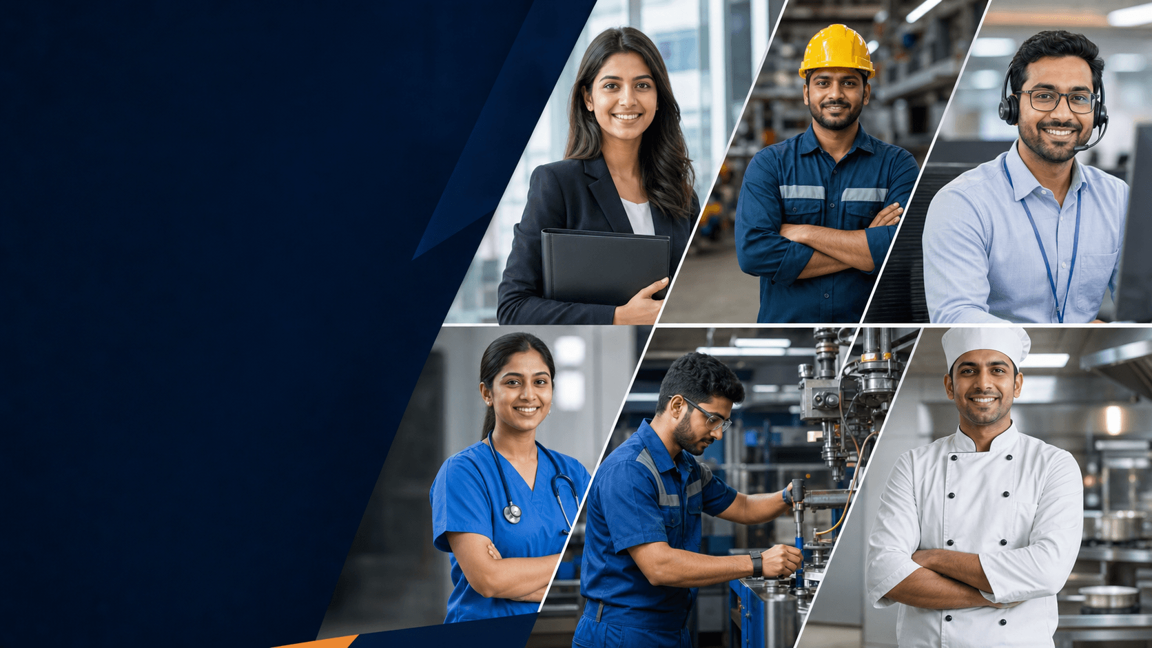 Professionals from corporate, manufacturing, healthcare, customer service and hospitality sectors