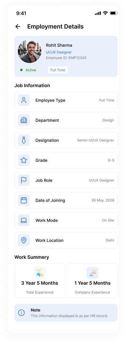 Employee Profile & Directory Screen