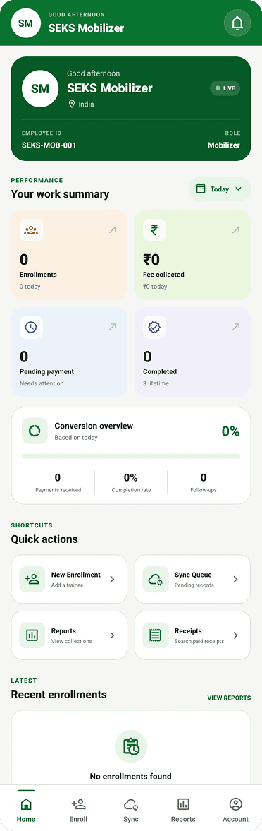Agent Daily Collections Dashboard