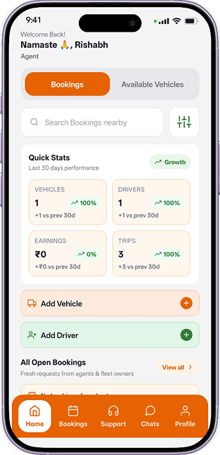 Live Driver Booking & Arrival Status