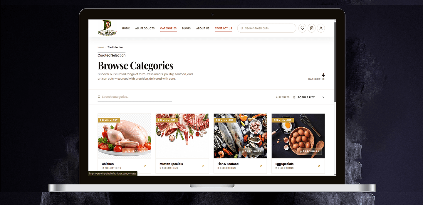 Browse Fresh Cut Categories (Chicken, Fish, Eggs & Mutton)