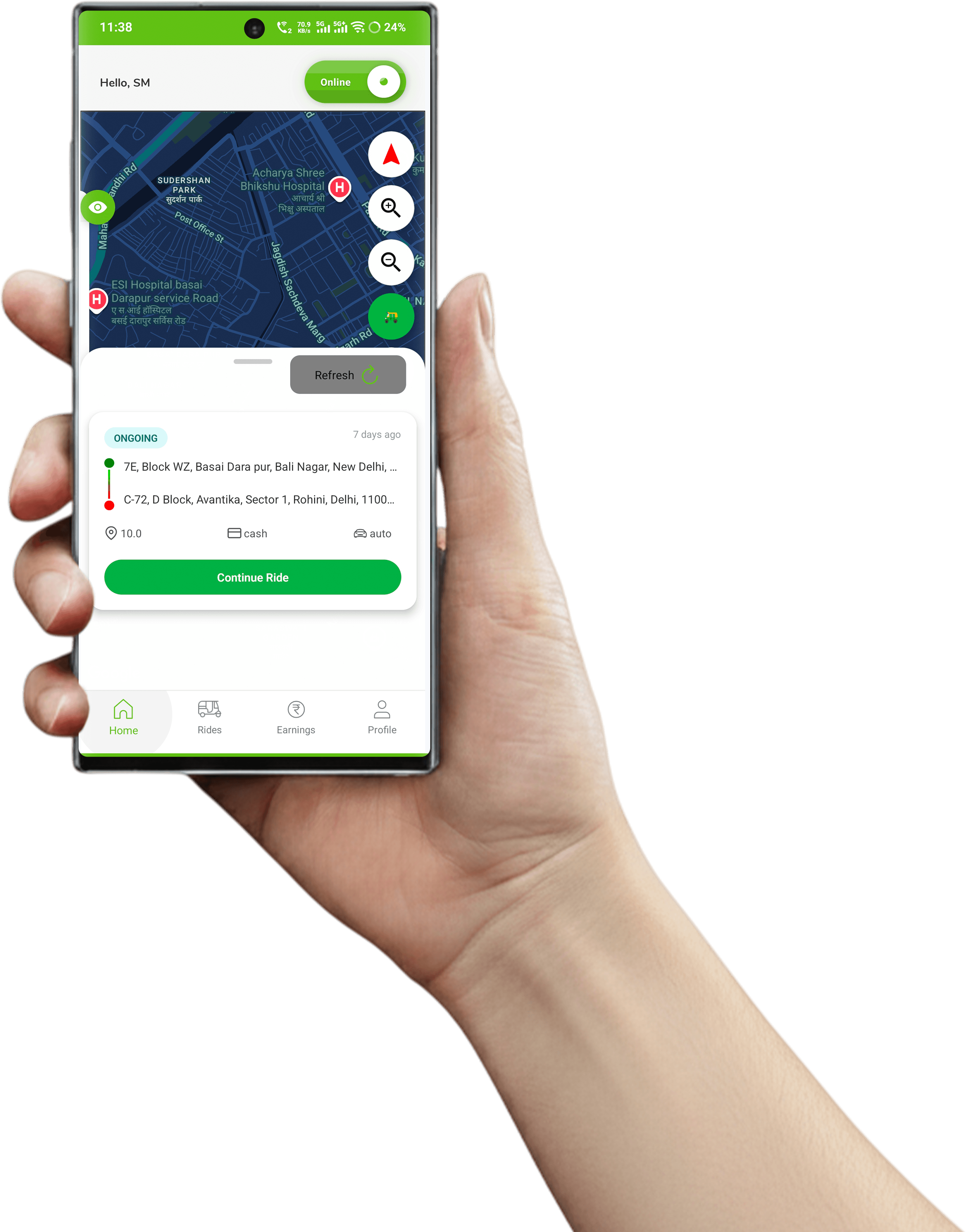 Alocab –Taxi Booking App for Users & Drivers